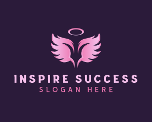 Angel Support Wings logo design