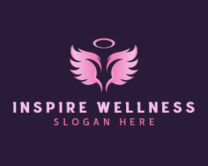 Angel Support Wings logo design