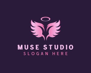 Angel Support Wings logo design