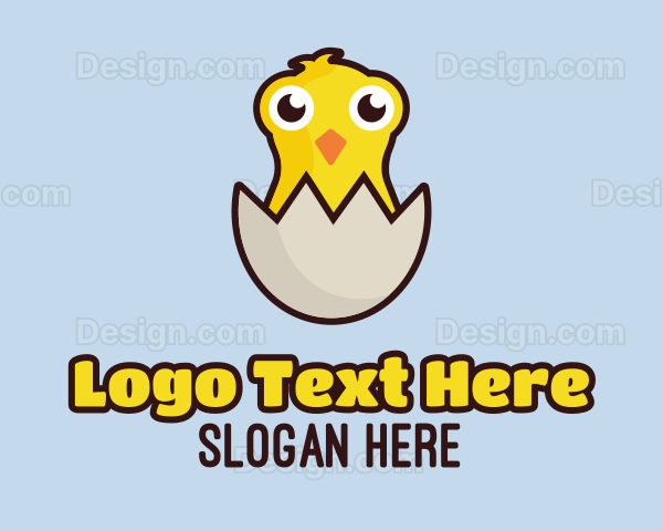 Cartoon Hatchling Chick Logo