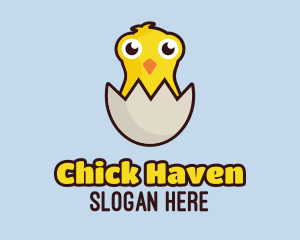 Cartoon Hatchling Chick logo