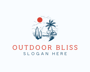 Tropical Island Beach logo design