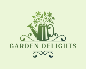 Gardener Watering Can logo design