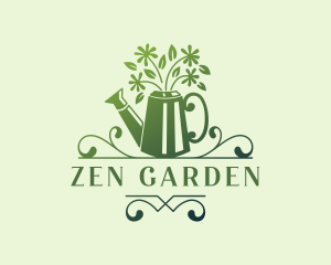 Gardener Watering Can logo design