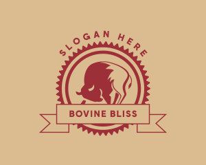 Wild Animal Bison logo design