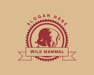 Wild Animal Bison logo design