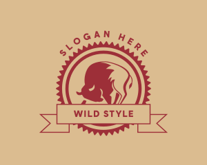 Wild Animal Bison logo design