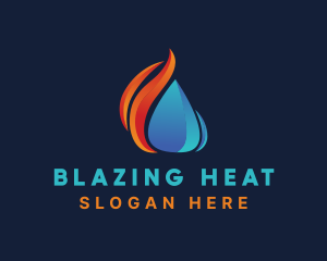 Water Fire Heat logo design