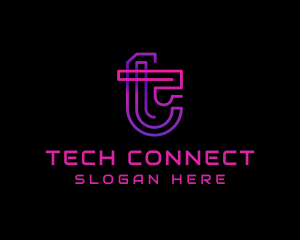 Tech Digital Cyberspace logo design