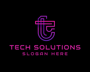 Tech Digital Cyberspace logo design