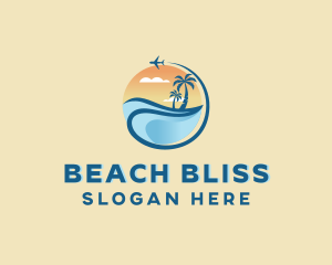 Travel Beach Vacation logo design