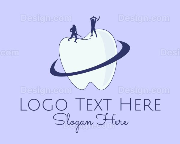 Dental Tooth Construction Logo