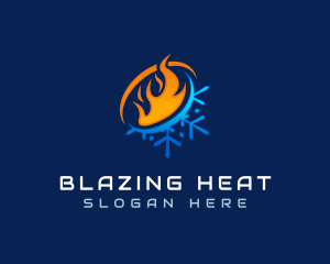 HVAC Cooling Heating logo design