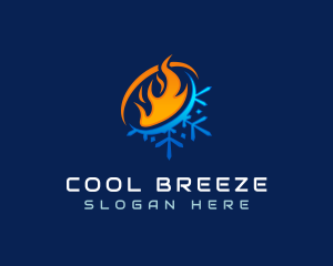 HVAC Cooling Heating logo design