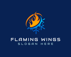 HVAC Cooling Heating logo design