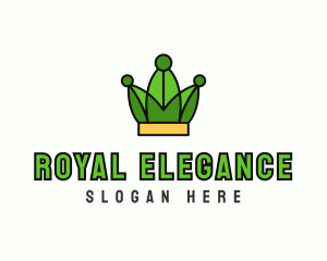 Royal Leaf Crown logo design