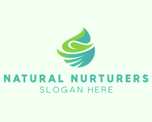 Abstract Natural Leaves logo design