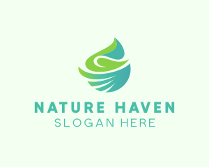 Abstract Natural Leaves logo design