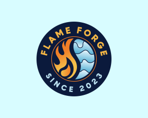 Cold Ice Fire Ventilation logo design