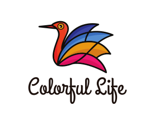 Colorful Nature Bird logo design