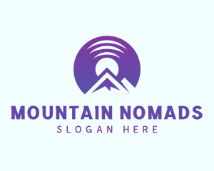 Vinyl Record Mountain logo design