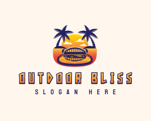 Resort Beach Pool logo design