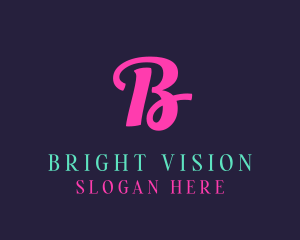 Neon Pink Cursive logo design