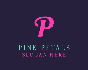 Neon Pink Cursive logo design