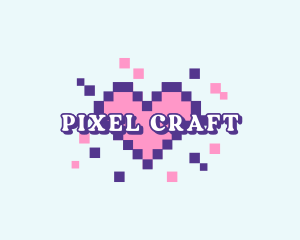 Pixel Heart Gaming logo design