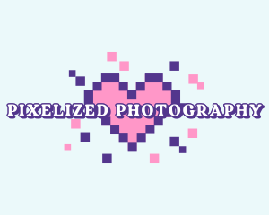 Pixel Heart Gaming logo design