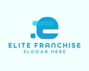 Finance Tech Letter E logo design