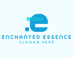 Finance Tech Letter E logo design