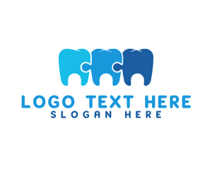 Puzzle - Mosaic Puzzle Tooth logo design
