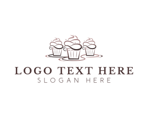 Cupcake Dessert Patisserie Logo