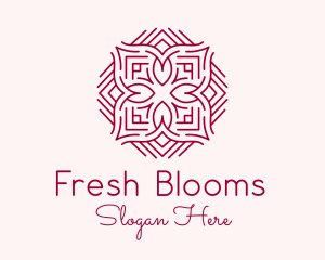 Diamond Flower Maze logo design