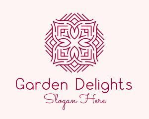 Diamond Flower Maze logo design