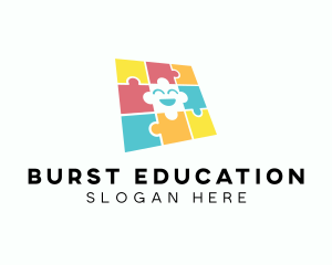 Educational Jigsaw Puzzle logo design