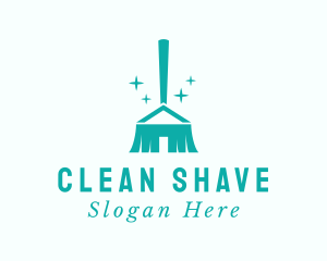 Clean Housekeeping Broom  logo design