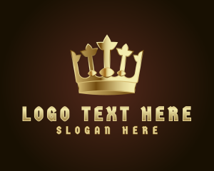 Golden Metallic Crown logo