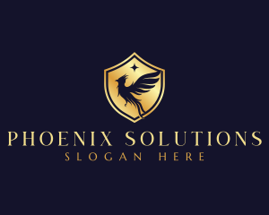 Phoenix Shield Wing logo design