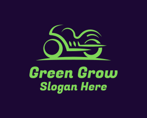 Green Sports Bike logo design