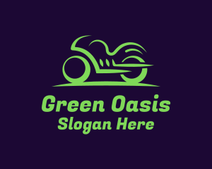 Green Sports Bike logo design