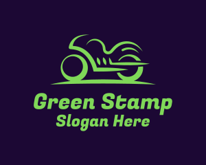 Green Sports Bike logo design