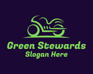 Green Sports Bike logo design