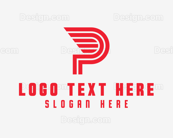 Express Delivery Letter P Logo