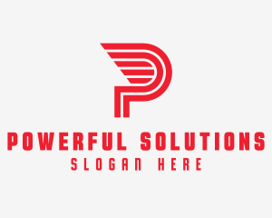 Express Delivery Letter P  logo design