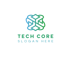 Cube Tech Pattern logo design