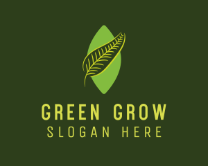 Green Leaf Plant logo design