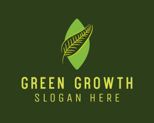 Green Leaf Plant logo design