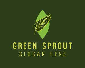 Green Leaf Plant logo design